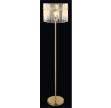 Stojací lampa se stínidlem z tyčí a kulatou základnou
