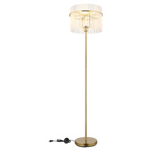 Stojací lampa se stínidlem z proužků
