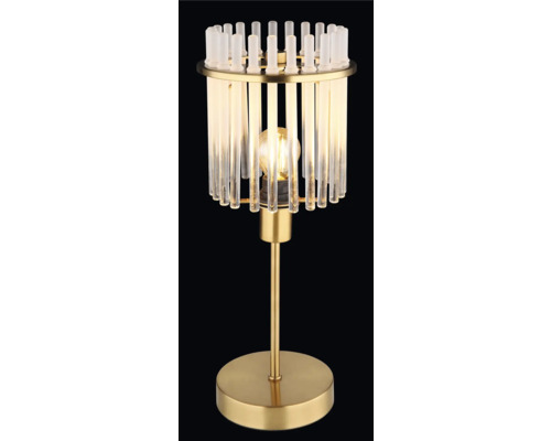 Stolní lampa z kovu a skla