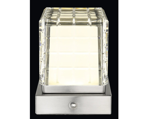 Nástěnné svítidlo s křišťálovým sklem a kovovou základnou