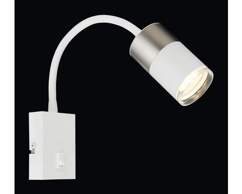 Nástěnné svítidlo s flexibilním ramenem a vypínačem