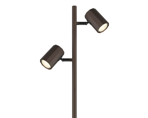 Zahradní reflektor se dvěma svítidly na tyči