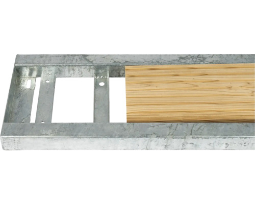 Kovový rám s dřevěnou deskou