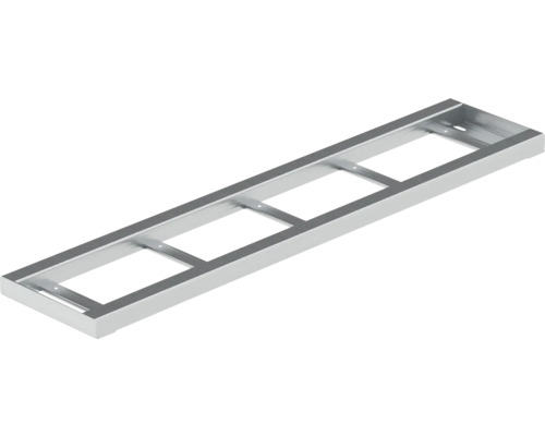 Kovový rám s obdélníkovými otvory pro instalaci