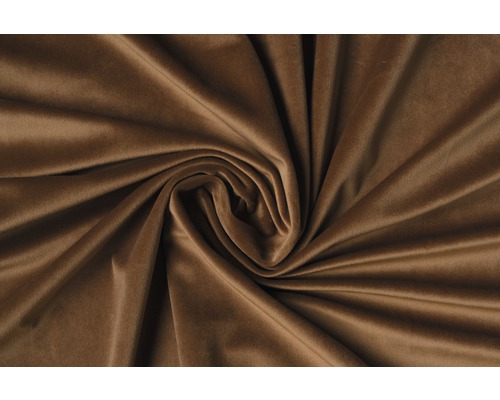 Hnědá nábytková látka ze sametu ve stočeném tvaru