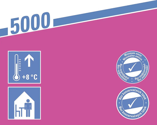 Pokyny pro skladování: Skladovací teplota od 8 stupňů Celsia. Vhodné pro vnitřní použití. Minimální emise. Bez rozpouštědel. Bez konzervačních látek.