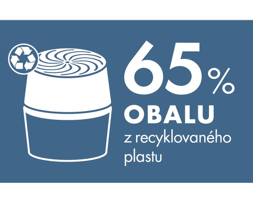 Obal z 65 procent recyklovaného plastu