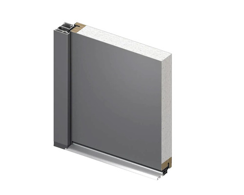 Průřez vnitřních dveří s rámem