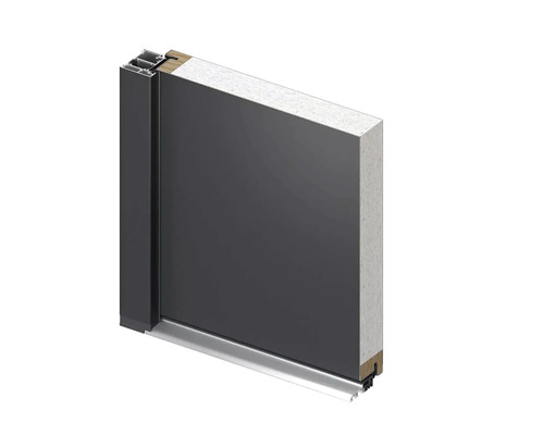 Příčný řez dveřmi s rámem a výplní