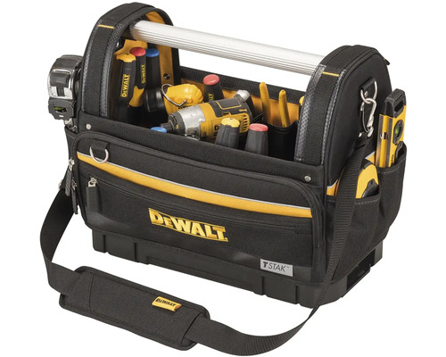 Brašna na nářadí značky Dewalt s nářadím