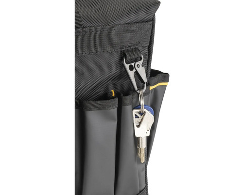 Detailní pohled na brašnu na nářadí s kroužkem na klíče