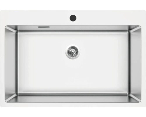 Nerezový dřez s odtokem a přepadem