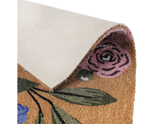 Kokosová rohožka s květinovým vzorem