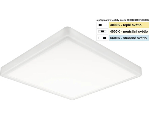 Čtvercové LED stropní svítidlo s nastavitelnou teplotou barvy