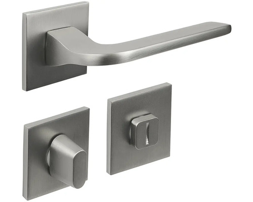 Sada kliky ke dveřím se čtvercovou rozetou a klíčovou rozetou