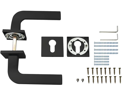 Sada kliky dveří s kováním a upevňovacím materiálem