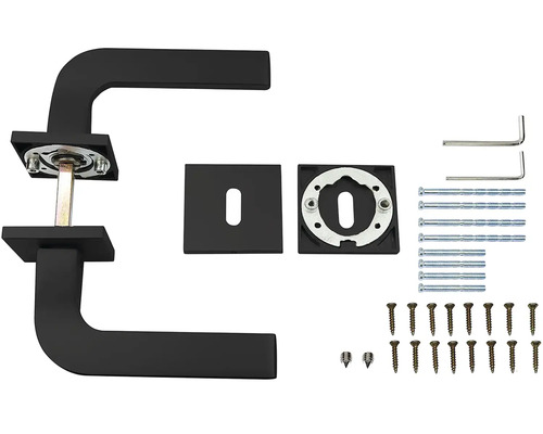 Sada kliky ke dveřím se šrouby a upevňovacím materiálem