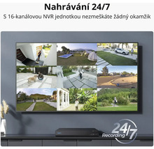 Monitorovací systém se záznamem 24/7 a 16kanálovou NVR jednotkou