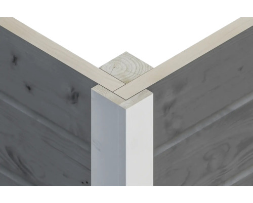 Detail dřevěné konstrukce s rohovým spojem