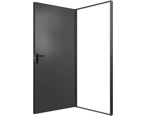 Otevřené interiérové dveře s rámem a klikou