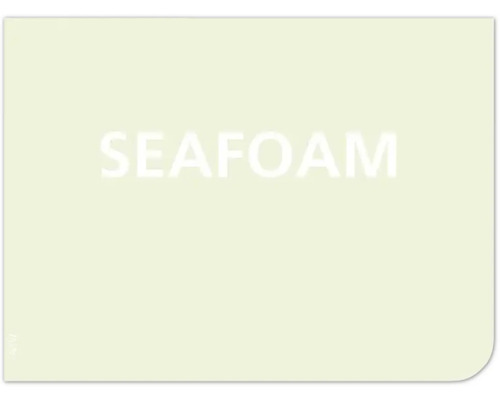 Vzorník barev s nápisem mořská pěna