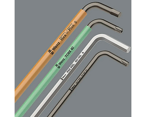 Sada zahnutých klíčů Wera s různými provedeními