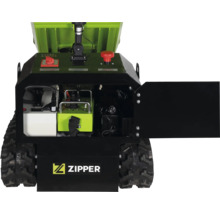 Logo Zipper na mini dumperu.