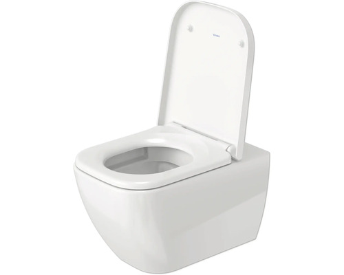 Závěsné WC s otevřeným splachovacím okrajem a vyklopeným WC sedátkem