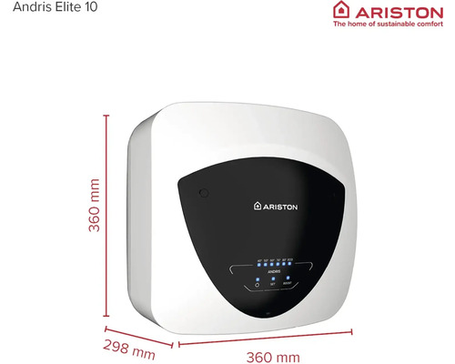 Ohřívač vody Ariston Andris Elite 10 s rozměry