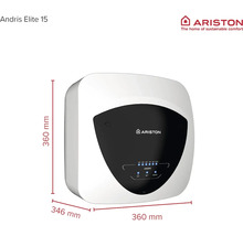 Ohřívač vody Ariston Andris Elite 15 o rozměrech 360 x 346 x 360 milimetrů