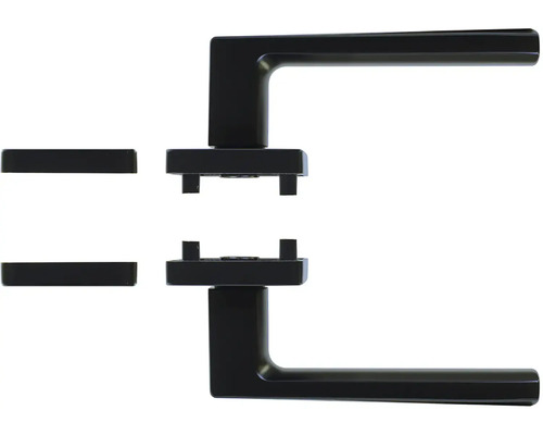 Černá kovová sada kliky ke dveřím