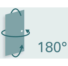 Symbol pro úhel otočení dveří o 180 stupňů