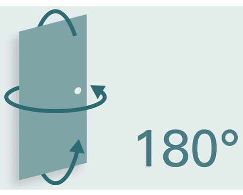 Symbol pro úhel otočení dveří o 180 stupňů