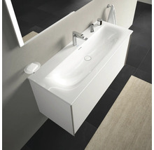Umyvadlo na skříňku DURAVIT Viu sanitární keramika bílá 123 cm 2344120000