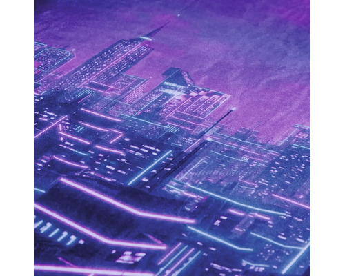 Abstraktní zobrazení města se zářícími liniemi