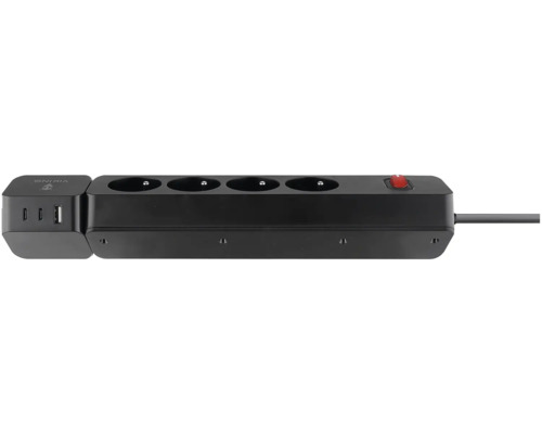 Prodlužovací kabel se čtyřmi zásuvkami a dvěma porty USB