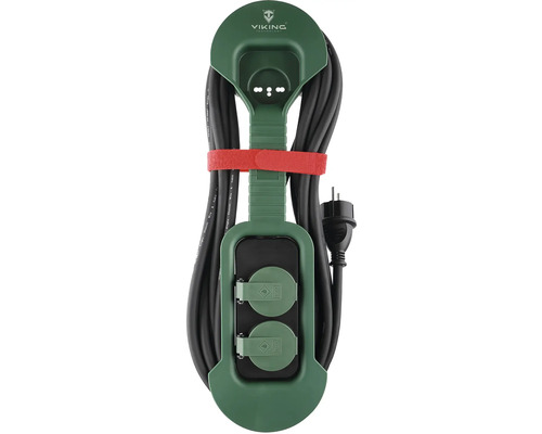 Prodlužovací kabel se dvěma zásuvkami a navijákem kabelu od společnosti Viking Technology
