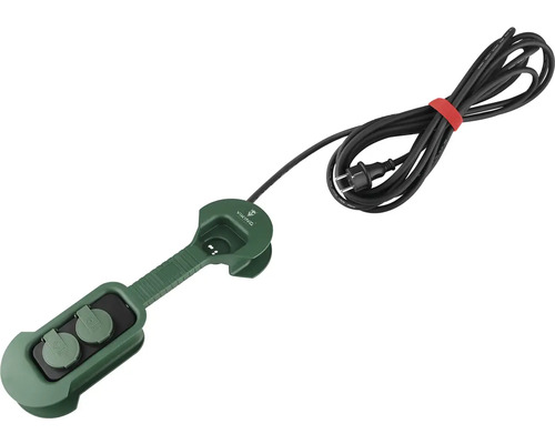 Prodlužovací kabel se dvěma zásuvkami a zemním hrotem
