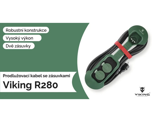 Prodlužovací kabel Viking R280 se dvěma zásuvkami