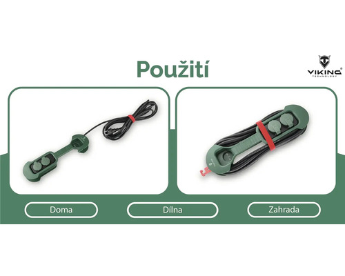 Příklady použití kabelového bubnu pro vnitřní i venkovní použití