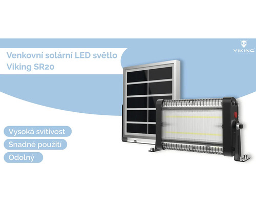 Venkovní solární LED světlo Viking SR20
