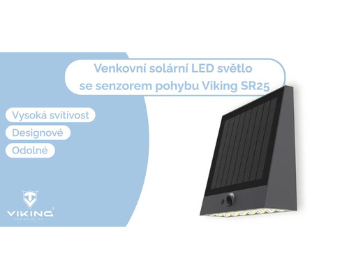 Solární LED světlo s pohybovým senzorem