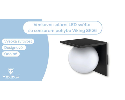 Venkovní solární LED světlo se senzorem pohybu Viking SR26