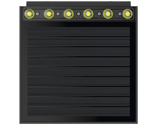 Černý LED panel s horizontálními linkami a zabudovanými LED diodami