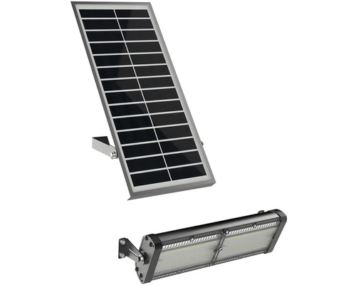 Solární panel s LED reflektorem pro venkovní použití