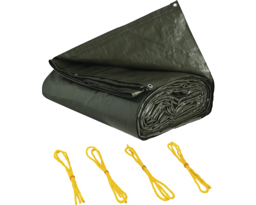 Krycí plachta s oky a upevňovacími lany