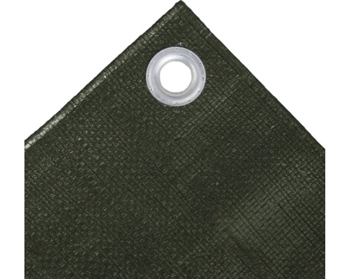 Detailní pohled na krycí plachtu s očkem