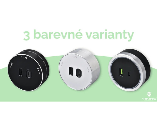 Tři USB nabíječky v různých provedeních