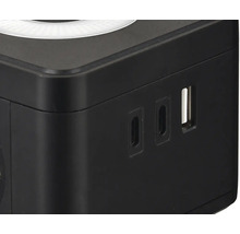 Adaptér VIKING Y23L 2x 230 V, 3x USB černý