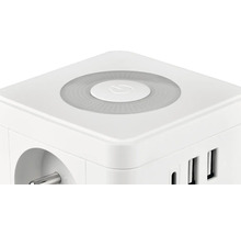 Adaptér VIKING Y23L 2x 230 V, 3x USB bílý